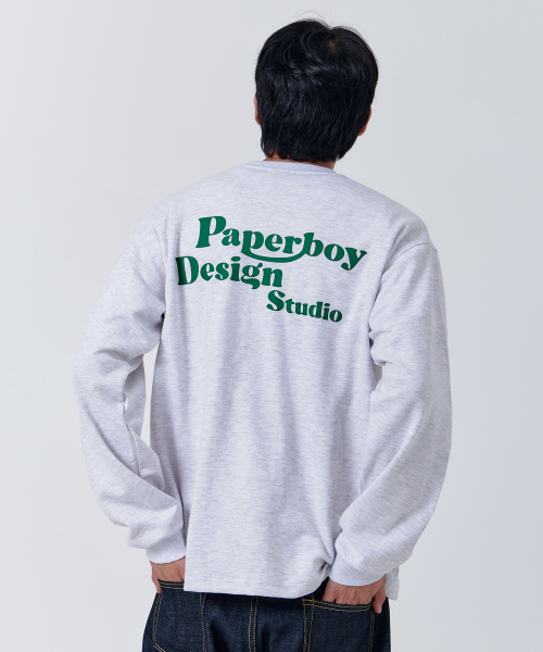 PAPERBOY（ペーパーボーイ）の「デザインスタジオ 長袖Tシャツ-ホワイトメランジ（Tシャツ/カットソー・レディース・その他・SMALL/X-LARGE）」の2枚目の写真