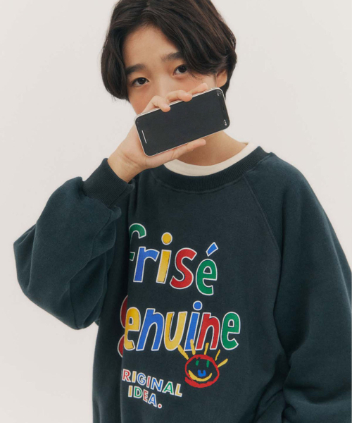 FRISE(フリゼ)の「ラグランマンツーマン_ネイビー_キッズ(スウェット・レディース・その他・130/110/120)」の4枚目の写真