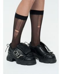 YEEL（ワイイーイーエル）の「[HARDWORKUP x LEEY] RIBBON PLATFORM SNEAKERS BLACK（スニーカー）」