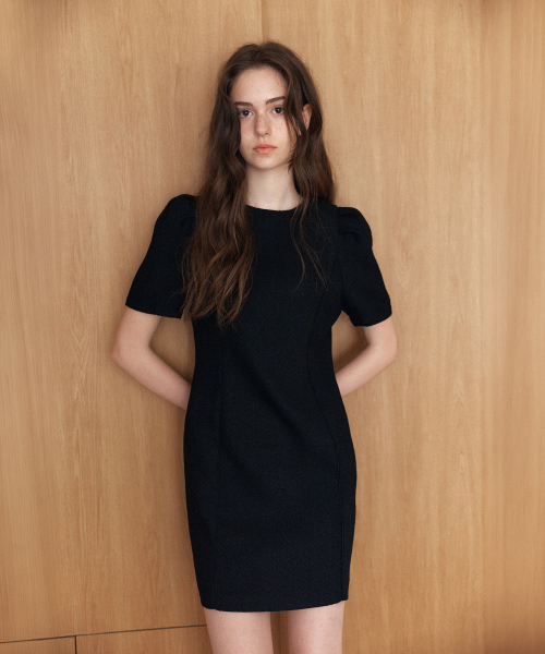 YUPPE(ヨッペ)の「TWEED LINE ONEPIECE_BLACK(ワンピース・レディース・その他・FREE)」の2枚目の写真