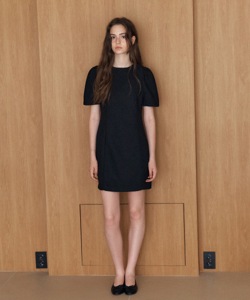 YUPPE(ヨッペ)の「TWEED LINE ONEPIECE_BLACK(ワンピース・レディース・その他・FREE)」の4枚目の写真