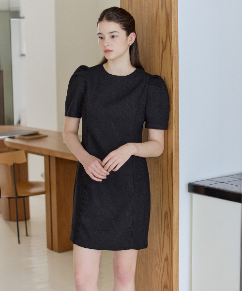YUPPE(ヨッペ)の「TWEED LINE ONEPIECE_BLACK(ワンピース・レディース・その他・FREE)」の5枚目の写真