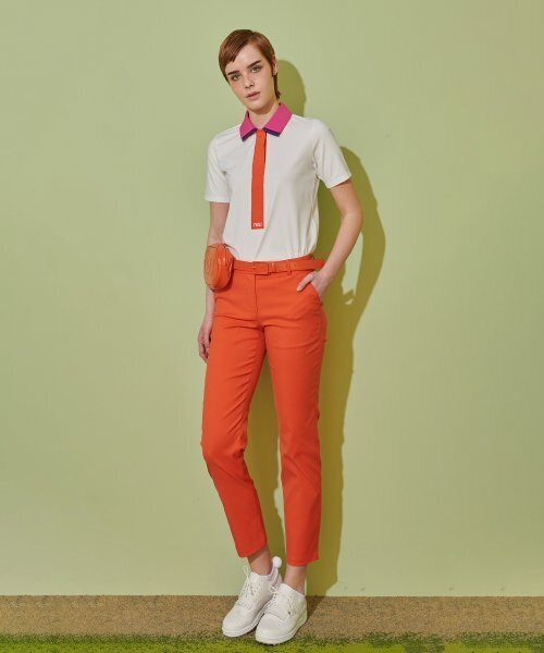 スリムパンツ - オレンジ