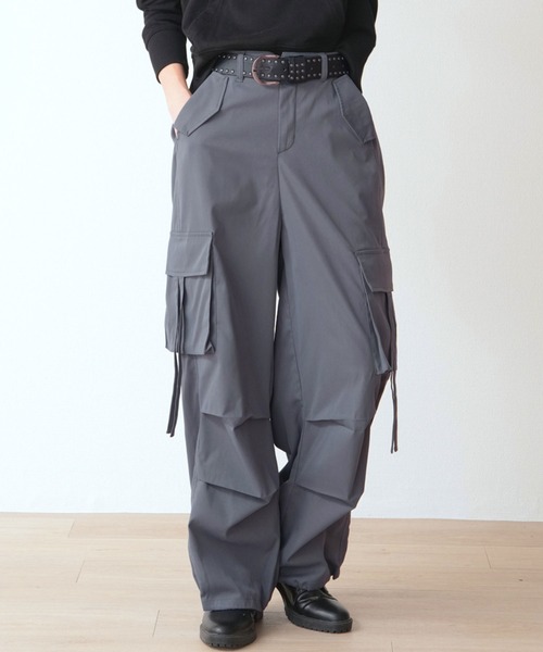 スタッズベルト付 紐垂れカーゴパンツ（カーゴパンツ）｜.WORKS