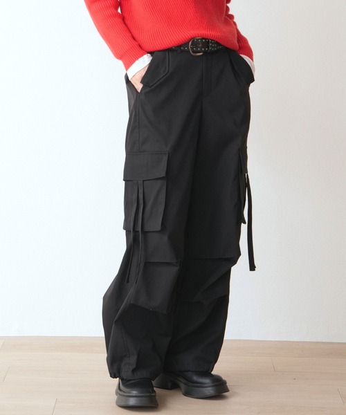 セール】スタッズベルト付 紐垂れカーゴパンツ（カーゴパンツ