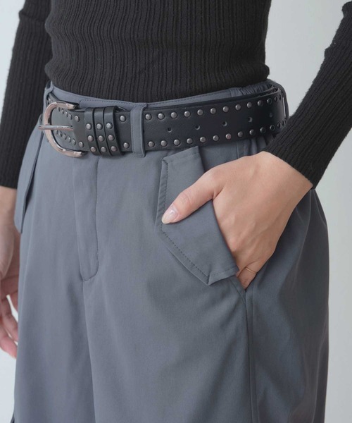 .WORKS(ドットワークス)の「スタッズベルト付 紐垂れカーゴパンツ(カーゴパンツ・レディース・ピンク/ダークグレー/ブラック/アイボリー・M)」の17枚目の写真
