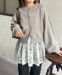 Thevon | ニュアンスボタンショートカーディガン(カーディガン/ボレロ)