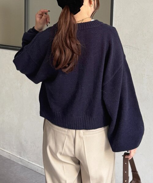 Thevon（ゼボン）の「ニュアンスボタンショートカーディガン（カーディガン/ボレロ・レディース・ネイビー/イエロー/ライトグレー・FREE）」の17枚目の写真