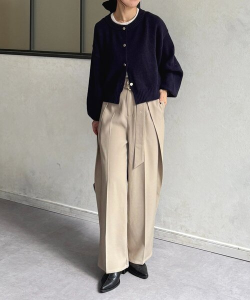 Thevon（ゼボン）の「ニュアンスボタンショートカーディガン（カーディガン/ボレロ・レディース・ネイビー/イエロー/ライトグレー・FREE）」の19枚目の写真