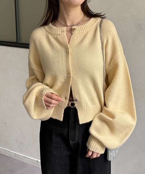 Thevon（ゼボン）の「ニュアンスボタンショートカーディガン（カーディガン/ボレロ・レディース・ネイビー/イエロー/ライトグレー・FREE）」の22枚目の写真