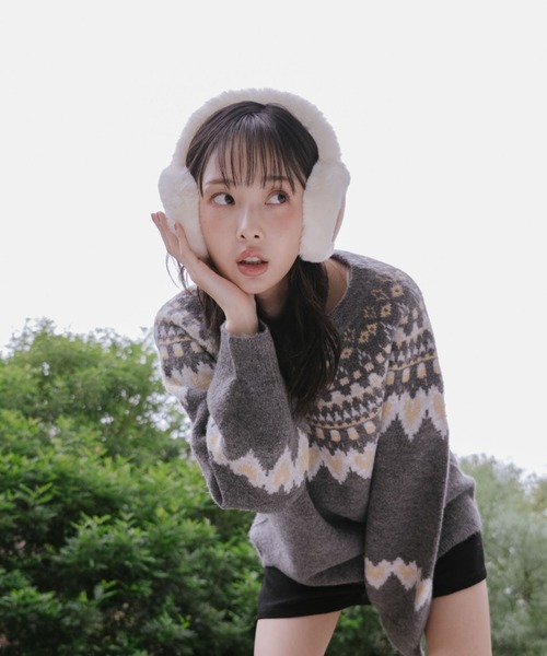 archives（アルシーヴ）の「サークルボアイヤマフ（イヤーマフ・レディース・ベージュ・FREE）」の5枚目の写真