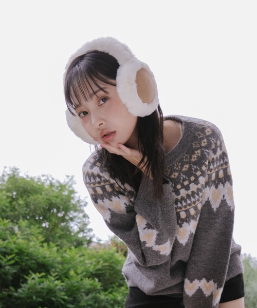 archives（アルシーヴ）の「サークルボアイヤマフ（イヤーマフ・レディース・ベージュ・FREE）」の6枚目の写真