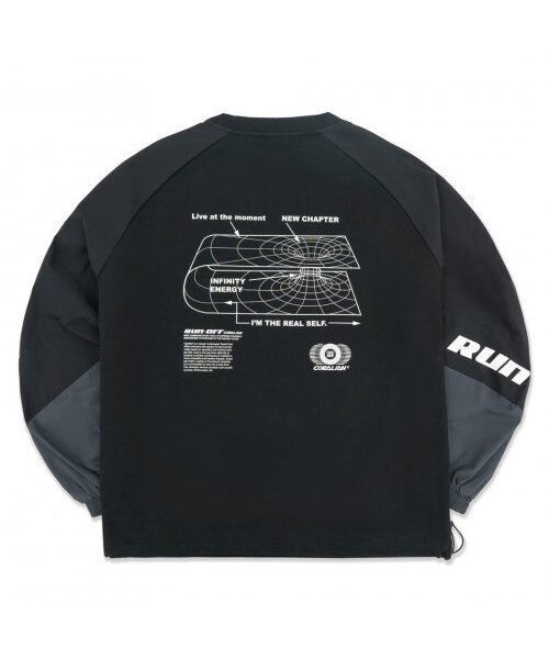 CORALIAN(コラリアン)の「ウェアラブル切り替えスウェットシャツ ブラック(スウェット・メンズ・その他・S/M/L/2XL/XL/5XL/XS/3XL)」の3枚目の写真