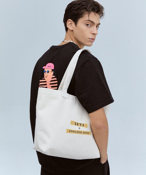 BBYB（ビービーワイビー）の「[ユギ犬支援キャンペーン] コットンオールドボーイツーウェイエコバッグ（ショルダーバッグ・レディース・その他1・FREE）」の2枚目の写真