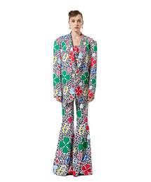 MT Clover Pattern 01 Multi Clover Print Boot Cut Pants