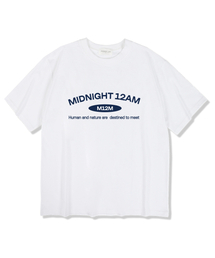 MIDNIGHT12AM（ミッドナイト12エーエム）の「M12M Arch Logo Short Sleeve T-Shirt White（Tシャツ/カットソー）」