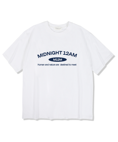 MIDNIGHT12AM(ミッドナイト12エーエム)の「M12Mアーチロゴ半袖Tシャツホワイト(Tシャツ/カットソー・メンズ・その他・LARGE/X-LARGE/XX-LARGE)」の1枚目の写真