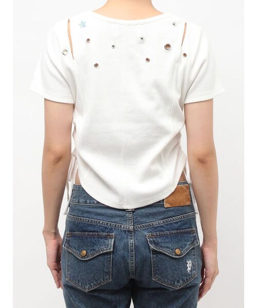 jouetie（ジュエティ）の「【アニメ『ジョジョの奇妙な冒険 ストーンオーシャン』×jouetie】フィットTシャツ（Tシャツ/カットソー・レディース・ブルー/オフホワイト/ブラック・MEDIUM）」の8枚目の写真