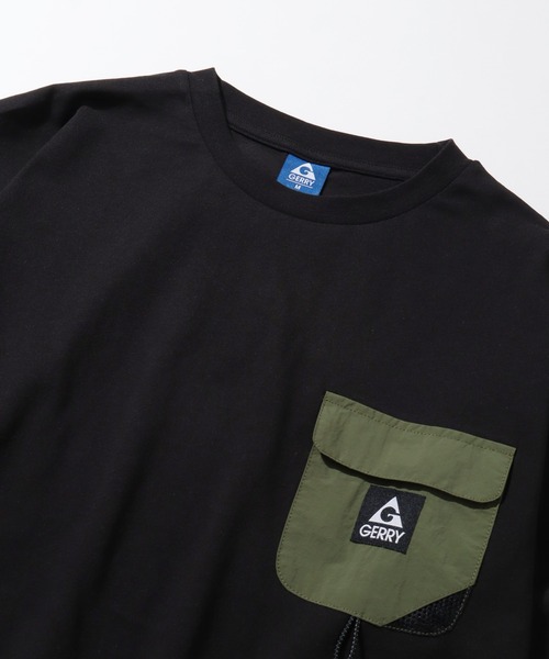 GERRY(ジェリー)の「【GERRY/ジェリー】ナイロンポケット付 ロングスリーブTシャツ(Tシャツ/カットソー・メンズ・ブラック/ホワイト/アッシュグレー・LL/M/L)」の6枚目の写真