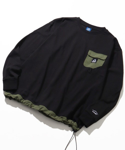 GERRY(ジェリー)の「【GERRY/ジェリー】ナイロンポケット付 ロングスリーブTシャツ(Tシャツ/カットソー・メンズ・ブラック/ホワイト/アッシュグレー・LL/M/L)」の11枚目の写真