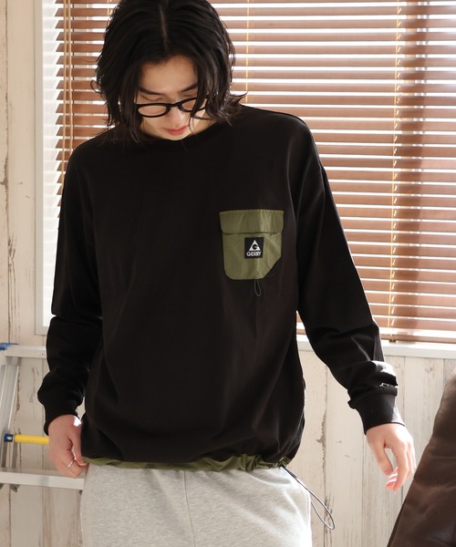 GERRY(ジェリー)の「【GERRY/ジェリー】ナイロンポケット付 ロングスリーブTシャツ(Tシャツ/カットソー・メンズ・ブラック/ホワイト/アッシュグレー・LL/M/L)」の17枚目の写真