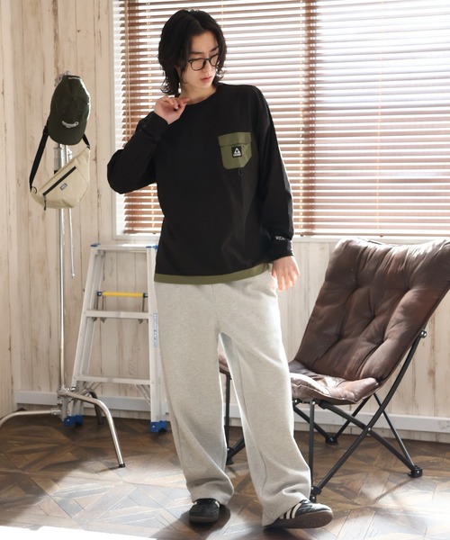 GERRY(ジェリー)の「【GERRY/ジェリー】ナイロンポケット付 ロングスリーブTシャツ(Tシャツ/カットソー・メンズ・ブラック/ホワイト/アッシュグレー・LL/M/L)」の20枚目の写真