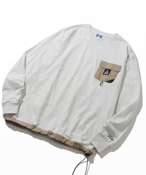 GERRY(ジェリー)の「【GERRY/ジェリー】ナイロンポケット付 ロングスリーブTシャツ(Tシャツ/カットソー・メンズ・ブラック/ホワイト/アッシュグレー・LL/M/L)」の13枚目の写真