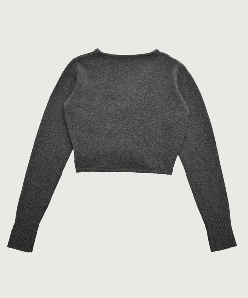 kiehtova（キエトヴァ）の「【kiehtova】ASYMMETRY KNIT TOPS/アシンメトリーニットトップス KTWR53（ニット/セーター・レディース・チャコールグレー/ブラック・FREE）」の11枚目の写真