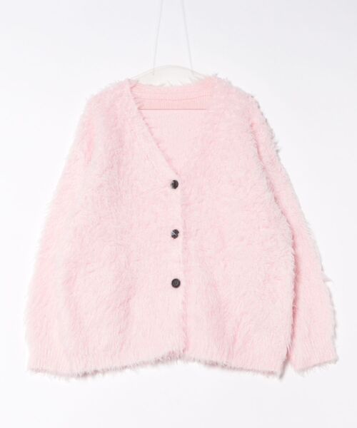 STYLEBLOCK（スタイルブロック）の「シャギーニットオーバーカーディガン（カーディガン/ボレロ・レディース・アイボリー/ピンク/ブラウン・M）」の3枚目の写真