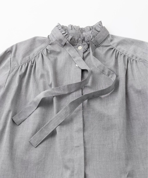 LA MARINE FRANCAISE（マリン フランセーズ）の「ボウタイフリルブラウス（シャツ/ブラウス・レディース・グレー/ブラック系その他/ホワイト・FREE）」の8枚目の写真