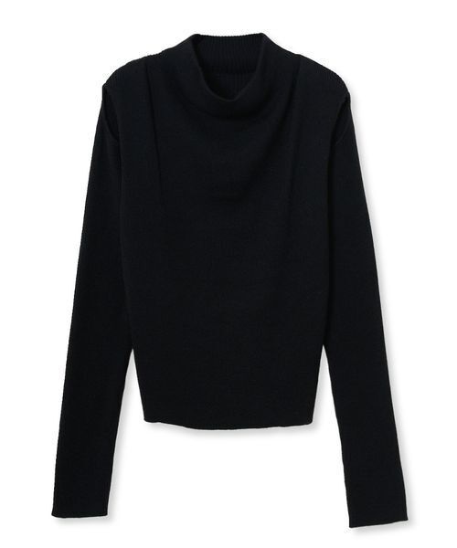 SNIDEL（スナイデル）の「コールドショルダールーズリブプルオーバー（ニット/セーター・レディース・アイボリー/ブラック/レッド・F）」の2枚目の写真