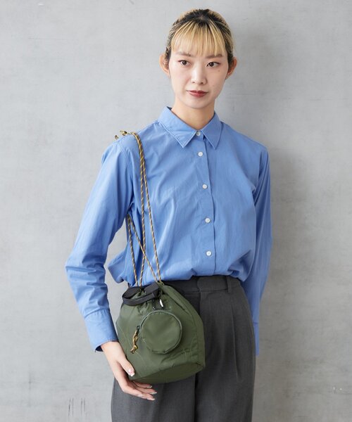 BIRTHDAY BAR(バースデイバー)の「ナイロンキルト2WAY巾着バッグ ミニポーチ付き(ショルダーバッグ・レディース・グリーン/ブルー/ブラック/アイボリー・0)」の15枚目の写真