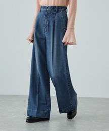ROPE' | テンセルデニムストレートワイドパンツ/イージーケア・セットアップ対応(デニムパンツ)