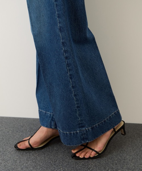 ROPE'（ロペ）の「テンセルデニムストレートワイドパンツ/セットアップ対応・イージーケア（デニムパンツ・レディース・ネイビー/ブルー・40/38/36）」の16枚目の写真
