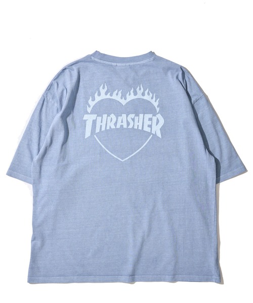 THRASHER（スラッシャー）の「【THRASHER / スラッシャー】ピグメント バーニングハートロゴ クルーネックTシャツ（Tシャツ/カットソー・メンズ・グレー系1/ピンク/ブラウン/サックスブルー/グレー系2/グレー・MEDIUM/X-LARGE/LARGE）」の16枚目の写真