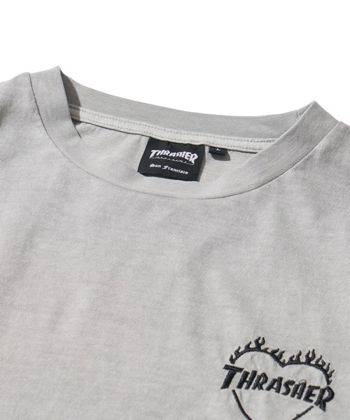 THRASHER（スラッシャー）の「【THRASHER / スラッシャー】ピグメント バーニングハートロゴ クルーネックTシャツ（Tシャツ/カットソー・メンズ・グレー系1/ピンク/ブラウン/サックスブルー/グレー系2/グレー・MEDIUM/X-LARGE/LARGE）」の19枚目の写真