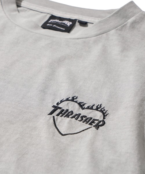 THRASHER（スラッシャー）の「【THRASHER / スラッシャー】ピグメント バーニングハートロゴ クルーネックTシャツ（Tシャツ/カットソー・メンズ・グレー系1/ピンク/ブラウン/サックスブルー/グレー系2/グレー・MEDIUM/X-LARGE/LARGE）」の20枚目の写真