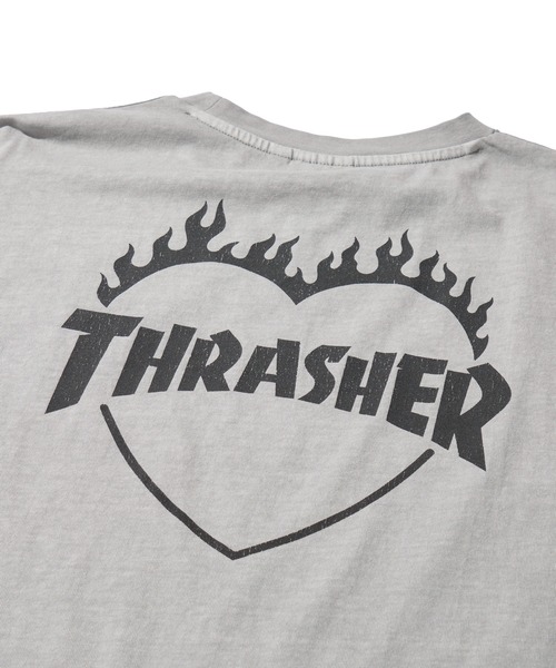 THRASHER（スラッシャー）の「【THRASHER / スラッシャー】ピグメント バーニングハートロゴ クルーネックTシャツ（Tシャツ/カットソー・メンズ・グレー系1/ピンク/ブラウン/サックスブルー/グレー系2/グレー・MEDIUM/X-LARGE/LARGE）」の21枚目の写真