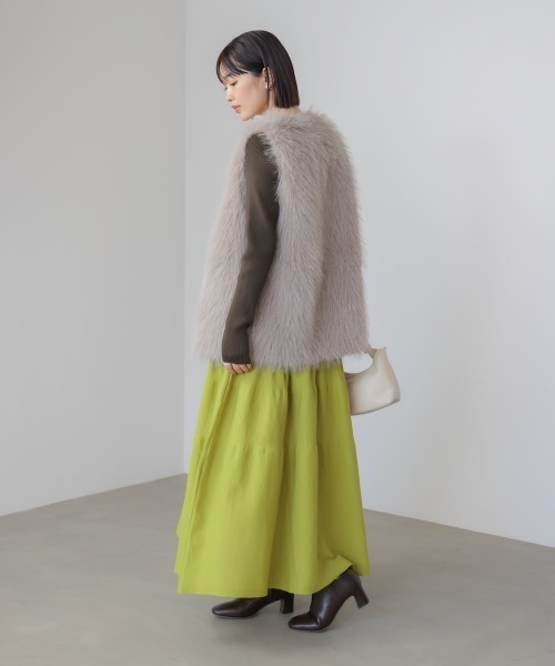 Bou Jeloud(ブージュルード)の「エアリーバイカラーニットワンピース(ワンピース・レディース・ブラウン/ブラック・38)」の22枚目の写真