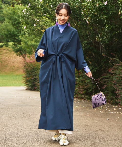 カヤ（カヤ）の「【カヤ】澄心（すみごころ）ワンピース（ワンピース・レディース・スミクロ/ダークネイビー/エンジ/グリーン系その他・FREE）」の3枚目の写真