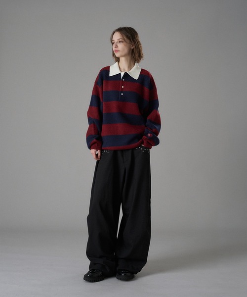 CLASSIC BORDER KNIT POLO / クラシックボーダーニットポロ（ニット