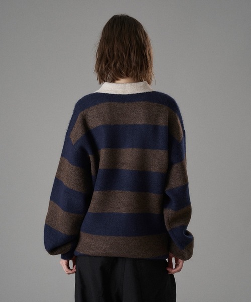 CLASSIC BORDER KNIT POLO / クラシックボーダーニットポロ（ニット