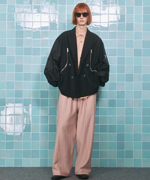 MAISON SPECIAL（メゾンスペシャル）の「《UNISEX》Heavy-Weight Sweat Prime-Wide Pin tuck Easy Pants/ヘビーウェイトスウェットプライムワイドピンタックイージーパンツ【MAISON SPECIAL/メゾンスペシャル】（スウェットパンツ・メンズ・ブラック/ライトブルー/ピンク/オフホワイト/グレー・0/1/2）」の21枚目の写真