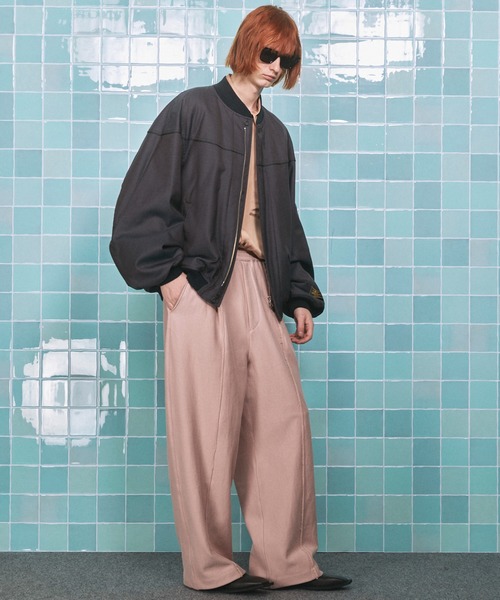 MAISON SPECIAL（メゾンスペシャル）の「《UNISEX》Heavy-Weight Sweat Prime-Wide Pin tuck Easy Pants/ヘビーウェイトスウェットプライムワイドピンタックイージーパンツ【MAISON SPECIAL/メゾンスペシャル】（スウェットパンツ・メンズ・ブラック/ライトブルー/ピンク/オフホワイト/グレー・0/1/2）」の22枚目の写真