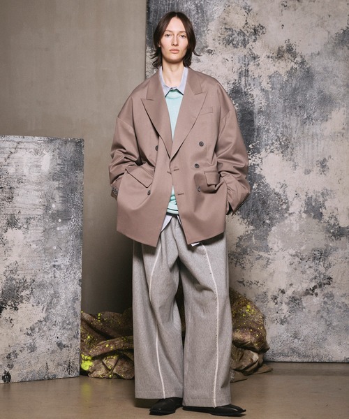 MAISON SPECIAL（メゾンスペシャル）の「《UNISEX》Heavy-Weight Sweat Prime-Wide Pin tuck Easy Pants/ヘビーウェイトスウェットプライムワイドピンタックイージーパンツ【MAISON SPECIAL/メゾンスペシャル】（スウェットパンツ・メンズ・ブラック/ライトブルー/ピンク/オフホワイト/グレー・0/1/2）」の11枚目の写真