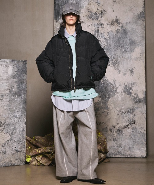 MAISON SPECIAL（メゾンスペシャル）の「《UNISEX》Heavy-Weight Sweat Prime-Wide Pin tuck Easy Pants/ヘビーウェイトスウェットプライムワイドピンタックイージーパンツ【MAISON SPECIAL/メゾンスペシャル】（スウェットパンツ・メンズ・ブラック/ライトブルー/ピンク/オフホワイト/グレー・0/1/2）」の12枚目の写真