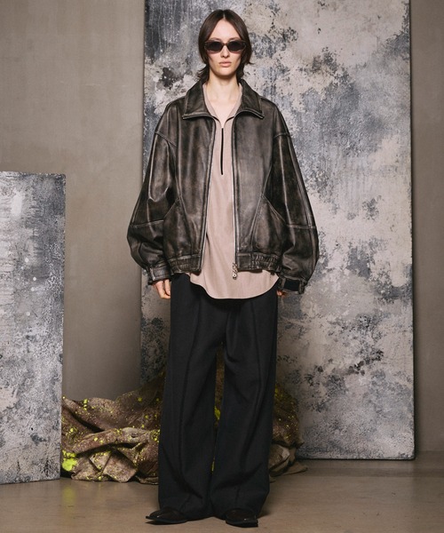 MAISON SPECIAL（メゾンスペシャル）の「《UNISEX》Heavy-Weight Sweat Prime-Wide Pin tuck Easy Pants/ヘビーウェイトスウェットプライムワイドピンタックイージーパンツ【MAISON SPECIAL/メゾンスペシャル】（スウェットパンツ・メンズ・ブラック/ライトブルー/ピンク/オフホワイト/グレー・0/1/2）」の17枚目の写真