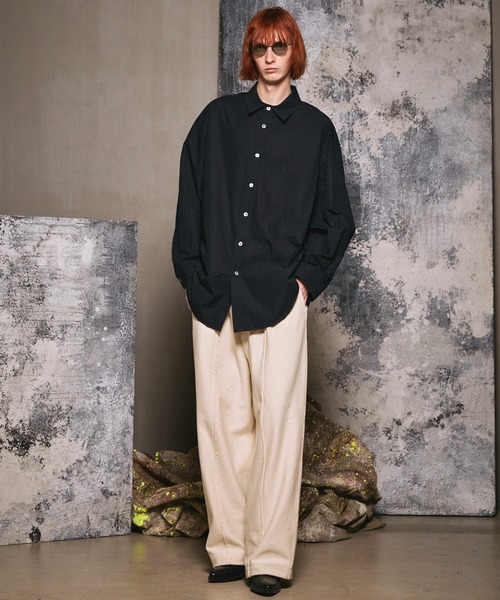 MAISON SPECIAL（メゾンスペシャル）の「《UNISEX》Heavy-Weight Sweat Prime-Wide Pin tuck Easy Pants/ヘビーウェイトスウェットプライムワイドピンタックイージーパンツ【MAISON SPECIAL/メゾンスペシャル】（スウェットパンツ・メンズ・ブラック/ライトブルー/ピンク/オフホワイト/グレー・0/1/2）」の18枚目の写真
