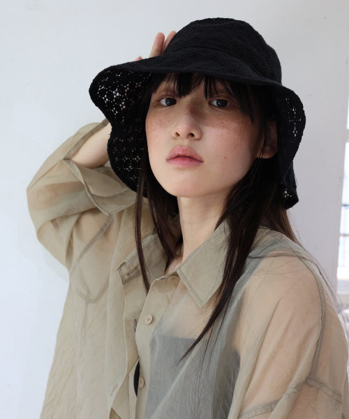 PAUL&ALICE（ポール&アリス）の「OVERSIZED SHEER SHIRT / KHAKI（シャツ/ブラウス・レディース・カーキ・FREE）」の6枚目の写真