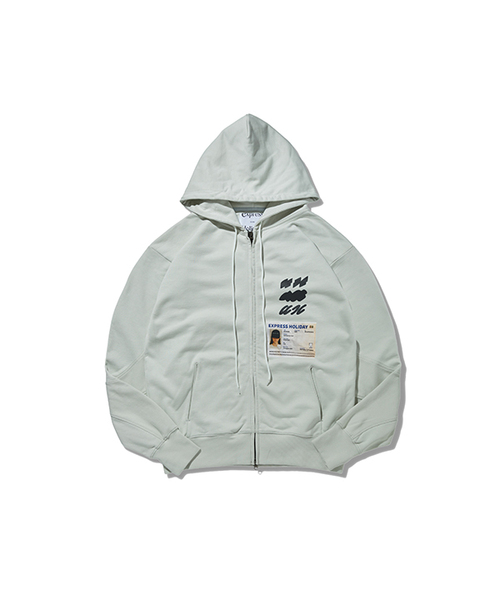 Express Holiday(エクスプレスホリデー)の「パスポートフードジップアップ_スカイブルー(パーカー・レディース・その他・1/2/3)」の1枚目の写真